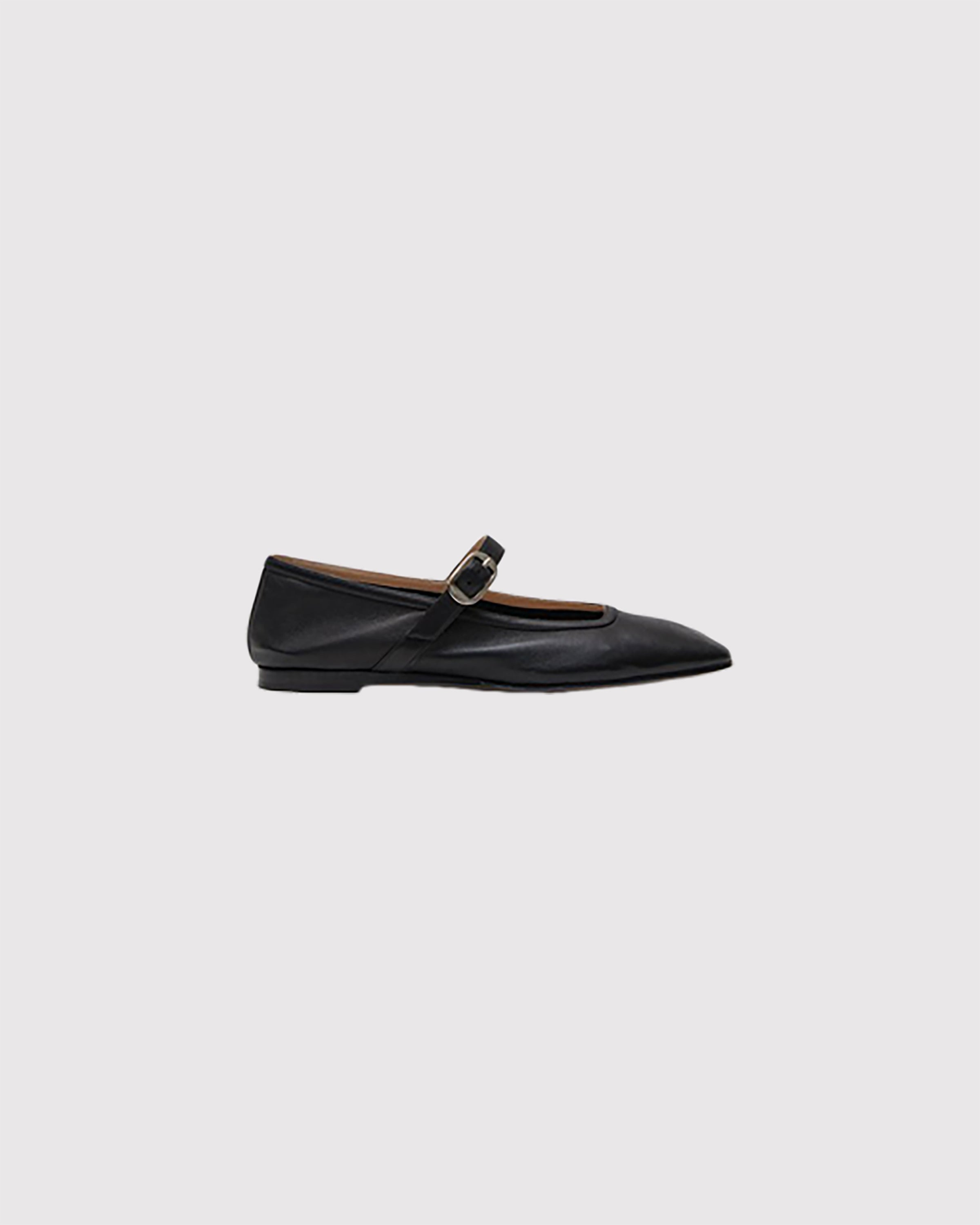 Ballet mary jane leather flats